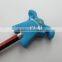 new design colorful leaf shape silicone pencil with topper