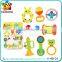 Lovely eco-friendly plastic china wholesale baby rattle toy set for sale