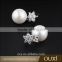 OUXI 2016 top quality korean design 925 silver star charm cute earring for women Y20404