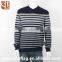 Mens V Neck Long Sleeve Pullover Stripes 100%cotton Fashion Knitted Sweater Made in China