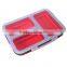 3 Compartment Silicone Food Container With Lid Stackable Food Storage