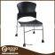 Red Plastic Chair Armrest with Cushion Chrome Frame Chair
