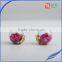 Aros double pearl Rhinestone crystal earrings for women Crystal gold stud earrings jewelry accessary