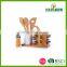 Bamboo Kitchen Tool Kitchen Glass Spice Jar With Bamboo Utensil Holder