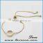 Cheap Wholesale 18K Gold Plated Brass Jewelry Fashion Adjustable Beads Womens Glass Stone