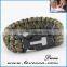 Multifunction Firestarter Flint Wholesale Woven Braided 550 Paracord Survival Bracelet