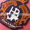 Microfibre basis raised rubber animal foot logo patch