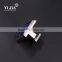 1 inch brushed nickel finish blue square glass knobs for cabinets