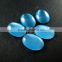 10x14mm oval blue synthetic cat eye cabochon DIY supplies for earrings,rings,pendant charm findings 4120065