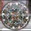 New Pietre Dure Round Inlay Marble Inlay Top, Inlay Stone Table Top, Stone Table Top, Marble