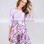 Pretty Steps 2016 High Quality Womens Casual Half Sleeve Dress Hot Sale Dress Flower Printed Women Dress