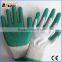 BSSAFETY Green latex coated industrial safety working gloves