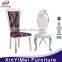PU leather dining room chair , modern stainless steel dining chair