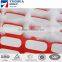 Orange plastic construction safety fencing