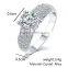 High quality real gold/silver plated alloy diamond jewelry wedding rings