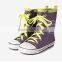 availabe in different colors cute rubber boots for boys and girls with laces