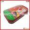 metal hinge lid mini gum tin box