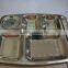 Stainless Steel Lunch Tray Restaurant Use Fast Food Tray