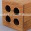 Square with 4 holes bamboo toothbrush holder