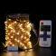 Pure white 3 wire low voltage safe for human being copper string light set remote control dimming flashing