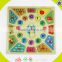 Wholesale cute wooden numbers clock jigsaw toy educational wooden numbers clock jigsaw useful preschool baby puzzle W14B040