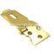 2-5/8" Safety Hasp with Loose Staple Brass Plated, Door Hasp, Steel Hasp Staple Set
