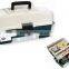 Three layers fishing box or tool box to store nail art,makeup,craft, fishing or pill products and tools