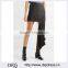 Wholesale Women Apparel Asymmetric Hem Dark-brown Checked Wool-twill Skirt(DQE0387SK)
