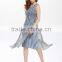 Korean new style vertical stripes tight women crumple dress