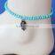 High end crystal foot jewelry unique rhombus crystal anklet luxury crystal wedding anklet
