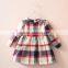 Latest plaid dress children frocks designs for winter children girl dress