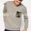 Pullover Design Digital Camo Pockets Man Knit Fabric Plain Sweatshirt