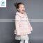 Girls Winter Coat Sweet Style Children Clothes With Pleated Hem 2017 New Design