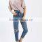 Blank women metallic batwing t-shirt