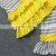 2-7t new baby kids Summer design yellow/gray stripes girls boutique clothing capri outfits with mtaching accessories set
