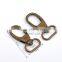 20mm 0.75inch Antique brass bronze Alloy Swivel Clasps Snap Key Hooks DIY Key Chain Ring clip buckle HK-021