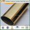 sus304 champagne gold color stainless steel oval pipe