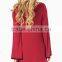 Custom Leaf Mesh Neckline Maternity Tunic Blouses,Wholesale Long Maternity Blouses Clothes