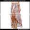 Wholesale Women Long Ethnic Asymmetrical Printed Maxi Skirt Ladies Wrap Beach Boho Skirts