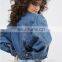 Wholesale latest design jean jacket ladies high quality coat for women