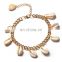 Bohemia Summer Gold Plated Cowrie Shell Anklet Tassel Beach Jewelry Anklet Bracelets For Women