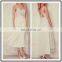 Cross Bust Chiffon Organza Lined Long Dress in Floor Pattern White Sexy Lace Gowns NT6763