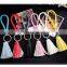 PU Leather Tassel Charm Key Chain Ring Handbag Ornament Women Bag Accessory