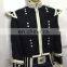Piper and Drummer Fancy Doublet Black With Silver Braid