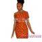 2017 Latest Design Sexy One Shoulder African Print Dress