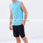 speckled blue heather tech muscle fitness singlets