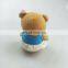 Lovely 15cm fat plush bear toys with dress for girl print logo for promotion