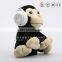 2015 electric plush monkey with earphones electronic monkey