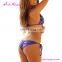 Wholesale Purple Sequins Tie Two Piece Sexy Backless Women Bikini