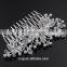 New Women Silver Bridal Wedding Flower Crystal Rhinestones Pearls Hair Clip Comb